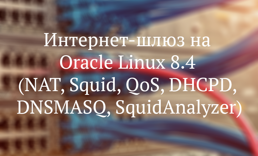 Интернет-шлюз на Oracle Linux 8.4 (NAT, Squid, QoS, DHCPD, DNSMASQ, SquidAnalyzer)